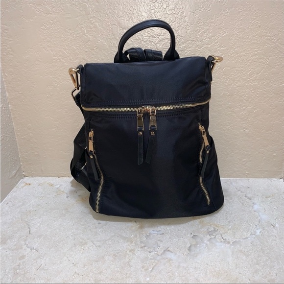 Miztique Sienna Nylon Convertible Backpack In Black - Picture 5 of 11